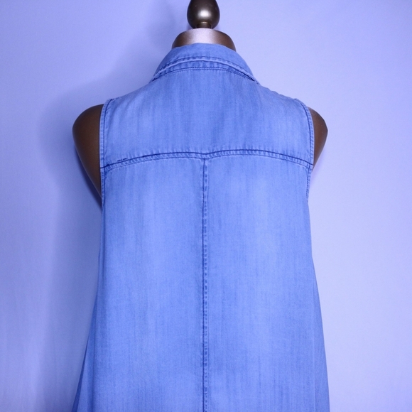 Chelsea and Theodore Denim High Low flowy dress Size Small - Picture 5 of 10